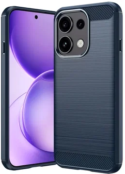 Oppo Reno 16 F Hoesje Geborsteld TPU Flexibele Back Cover Blauw
