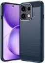 Oppo Reno 16 F Hoesje Geborsteld TPU Flexibele Back Cover Blauw