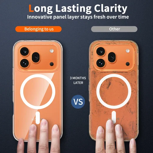 Honor 600 Hoesje Hard Back Cover met MagSafe Transparant afbeelding 9