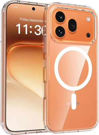 Honor 600 Hoesje Hard Back Cover met MagSafe Transparant afbeelding 1
