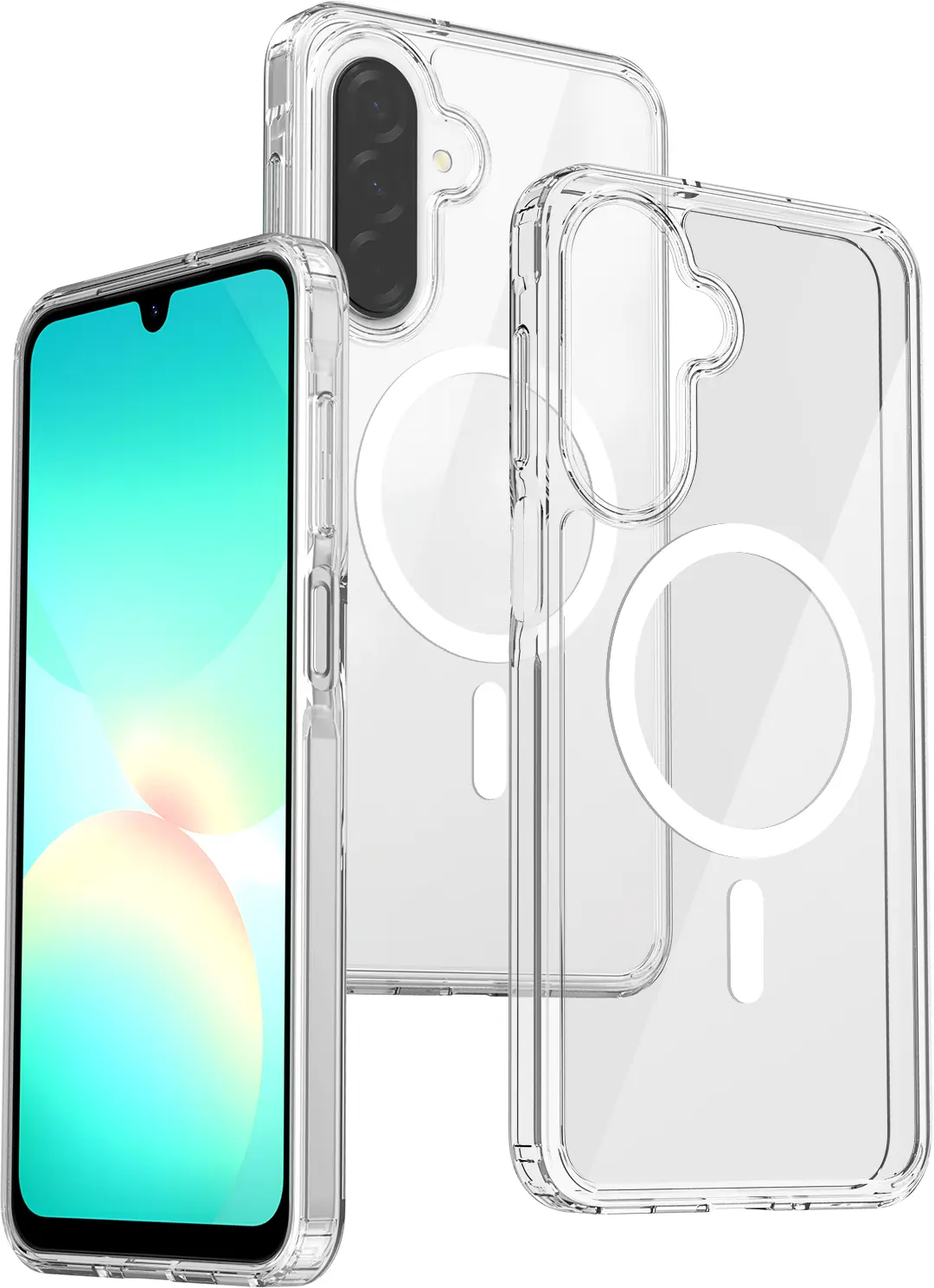 Samsung Galaxy A18 Hoesje Hard Back Cover met MagSafe Transparant afbeelding 1