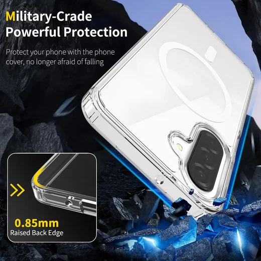 Samsung Galaxy A18 Hoesje Hard Back Cover met MagSafe Transparant afbeelding 3