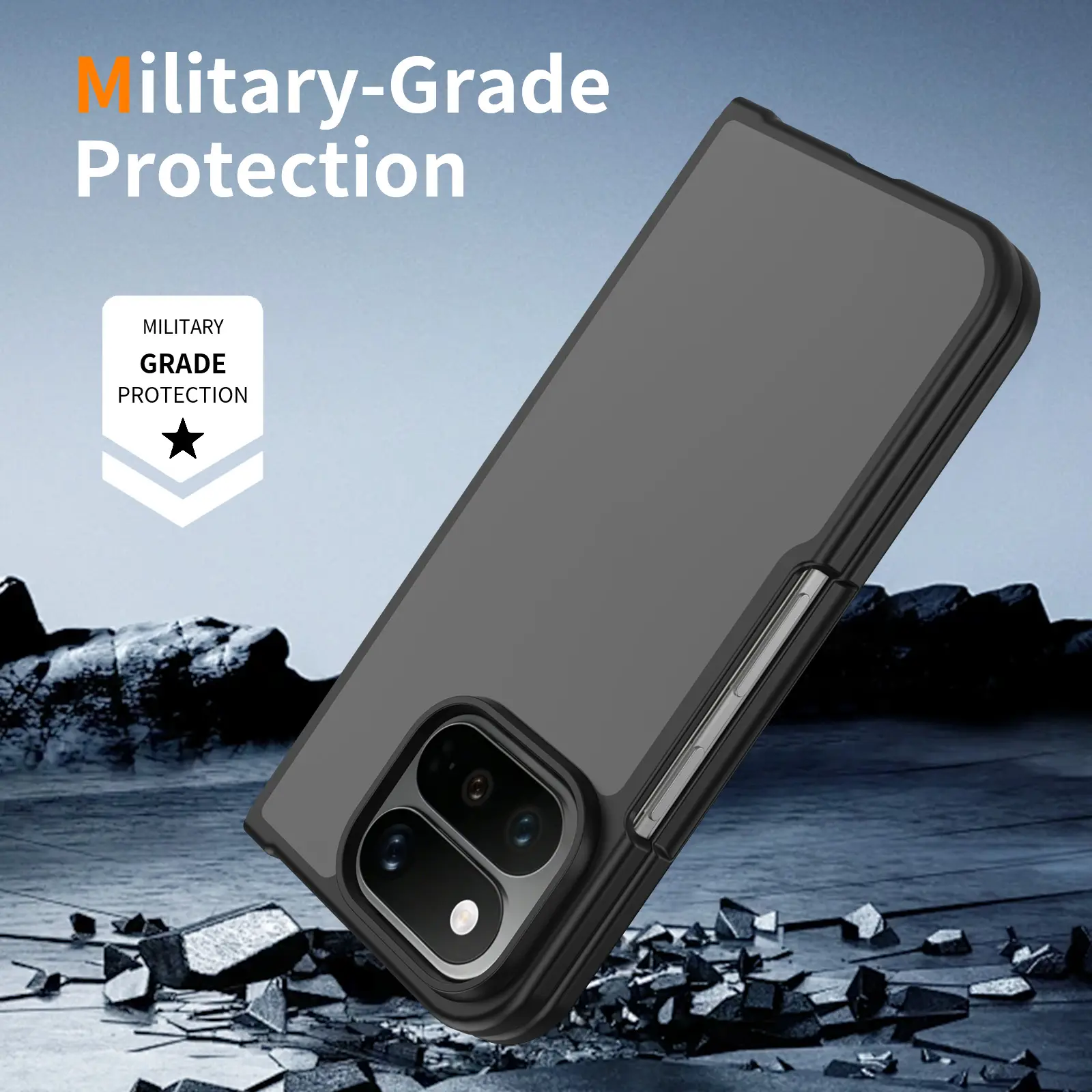 Google Pixel 11 Pro Fold Hoesje Back Cover Matte Zwart afbeelding 2
