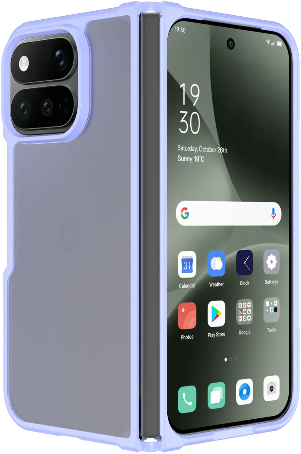 Google Pixel 11 Pro Fold Hoesje Back Cover Matte Paars afbeelding 1
