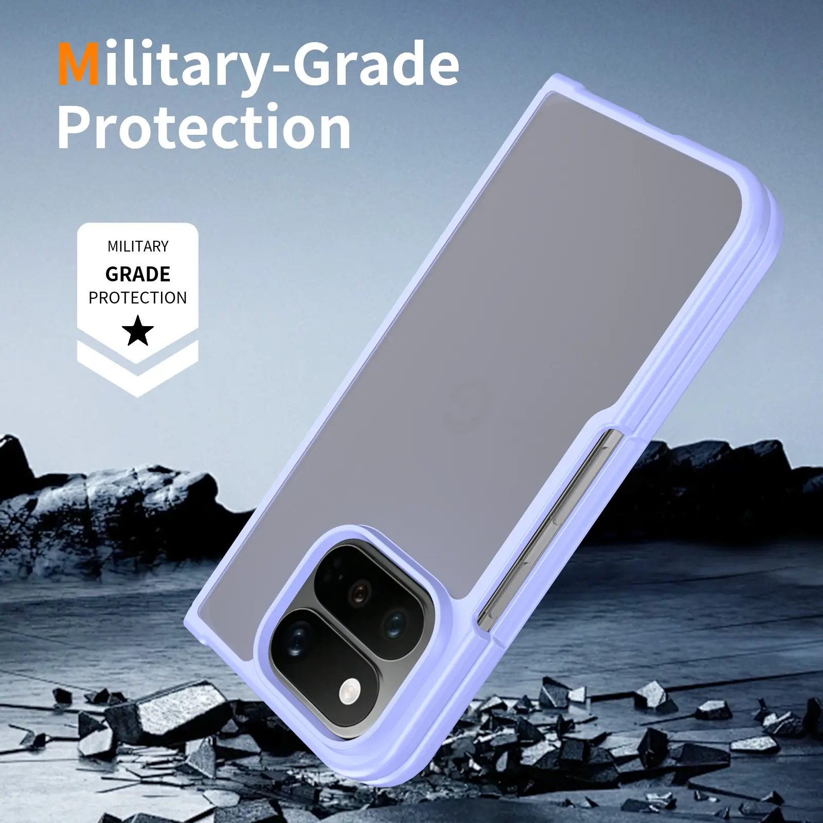 Google Pixel 11 Pro Fold Hoesje Back Cover Matte Paars afbeelding 2
