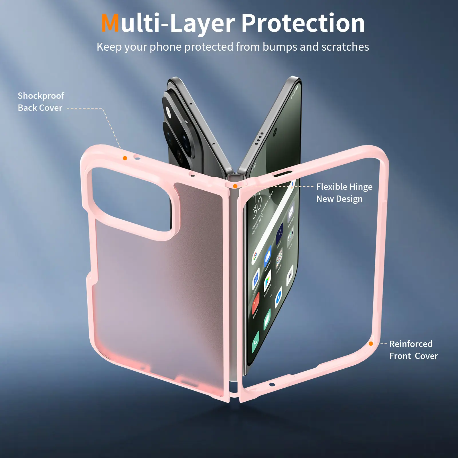 Google Pixel 11 Pro Fold Hoesje Back Cover Matte Roze afbeelding 3