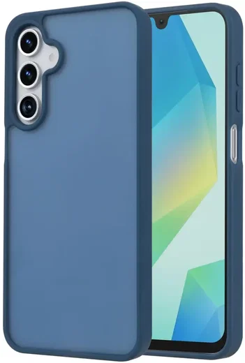Samsung Galaxy A18 Hoesje Back Cover Matte Donker Blauw afbeelding 1