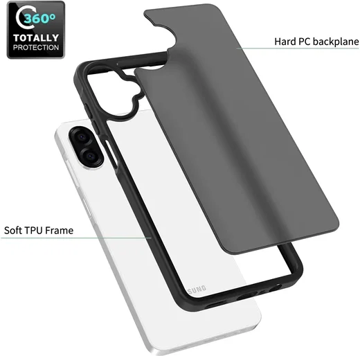 Samsung Galaxy A08 Hoesje Back Cover Matte Zwart afbeelding 6