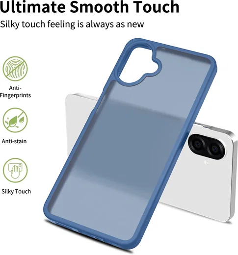 Samsung Galaxy A08 Hoesje Back Cover Matte Blauw afbeelding 3