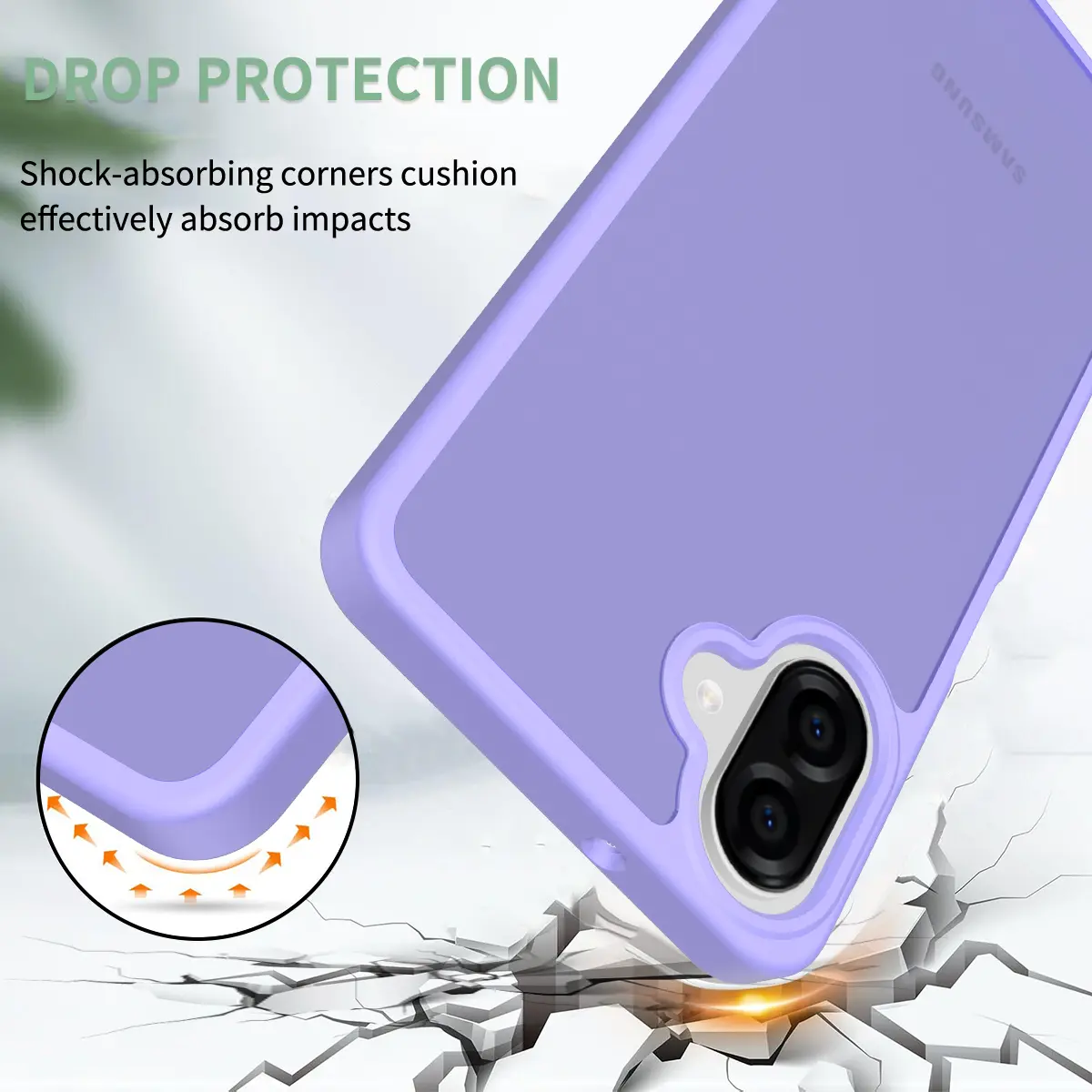 Samsung Galaxy A08 Hoesje Back Cover Matte Paars afbeelding 2