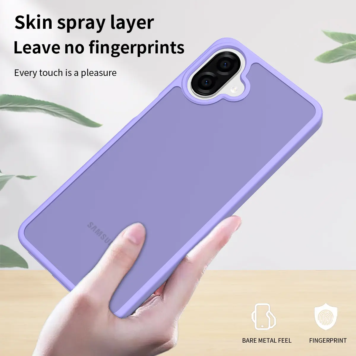 Samsung Galaxy A08 Hoesje Back Cover Matte Paars afbeelding 5
