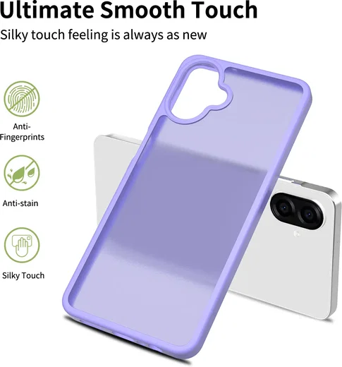 Samsung Galaxy A08 Hoesje Back Cover Matte Paars afbeelding 3