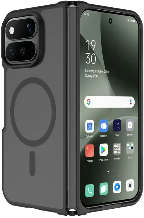 Google Pixel 11 Pro Fold Hybrid Hoesje met MagSafe Back Cover Matte Zwart afbeelding 1