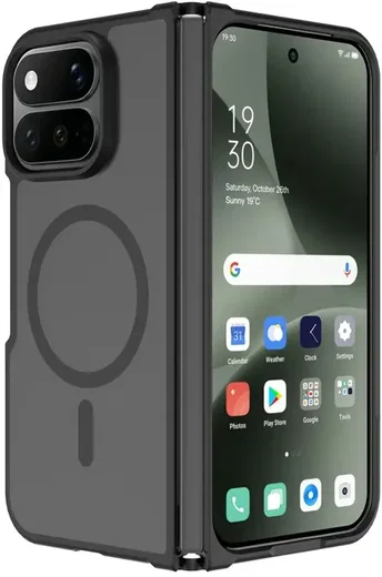 Google Pixel 11 Pro Fold Hybrid Hoesje met MagSafe Back Cover Matte Zwart afbeelding 1