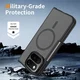 Google Pixel 11 Pro Fold Hybrid Hoesje met MagSafe Back Cover Matte Zwart afbeelding 2