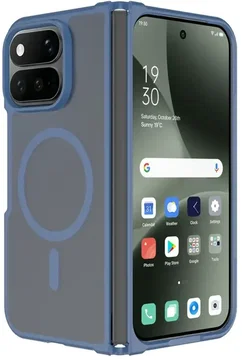 Google Pixel 11 Pro Fold Hybrid Hoesje met MagSafe Back Cover Matte Blauw