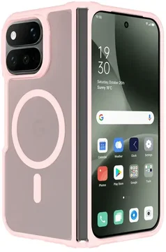 Google Pixel 11 Pro Fold Hybrid Hoesje met MagSafe Back Cover Matte Roze