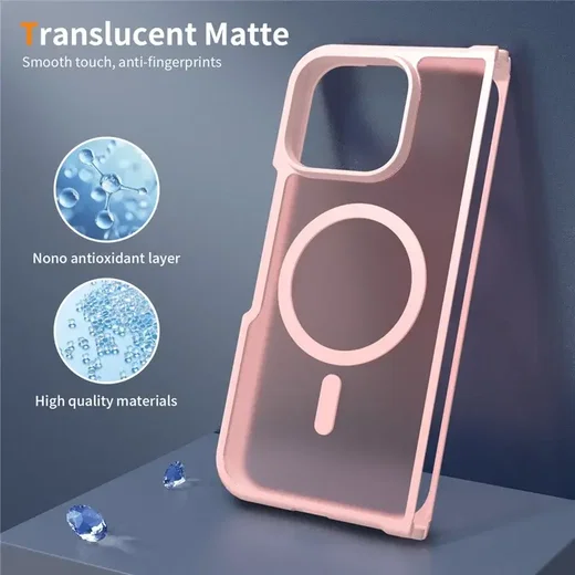 Google Pixel 11 Pro Fold Hybrid Hoesje met MagSafe Back Cover Matte Roze afbeelding 8