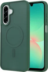 Samsung Galaxy A18 Hybrid Hoesje met MagSafe Back Cover Matte Groen afbeelding