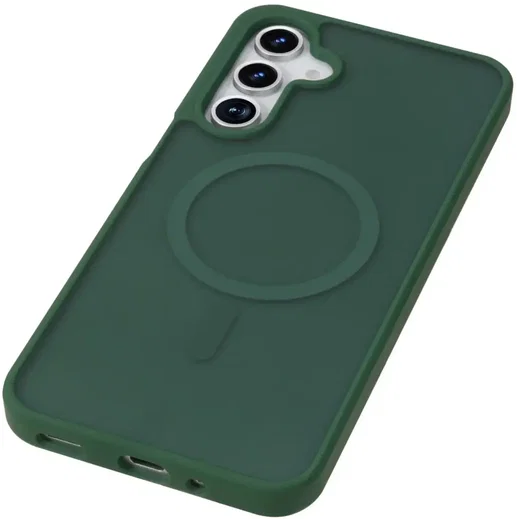 Samsung Galaxy A18 Hybrid Hoesje met MagSafe Back Cover Matte Groen afbeelding 8