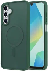 Samsung Galaxy A18 Hybrid Hoesje met MagSafe Back Cover Matte Groen afbeelding