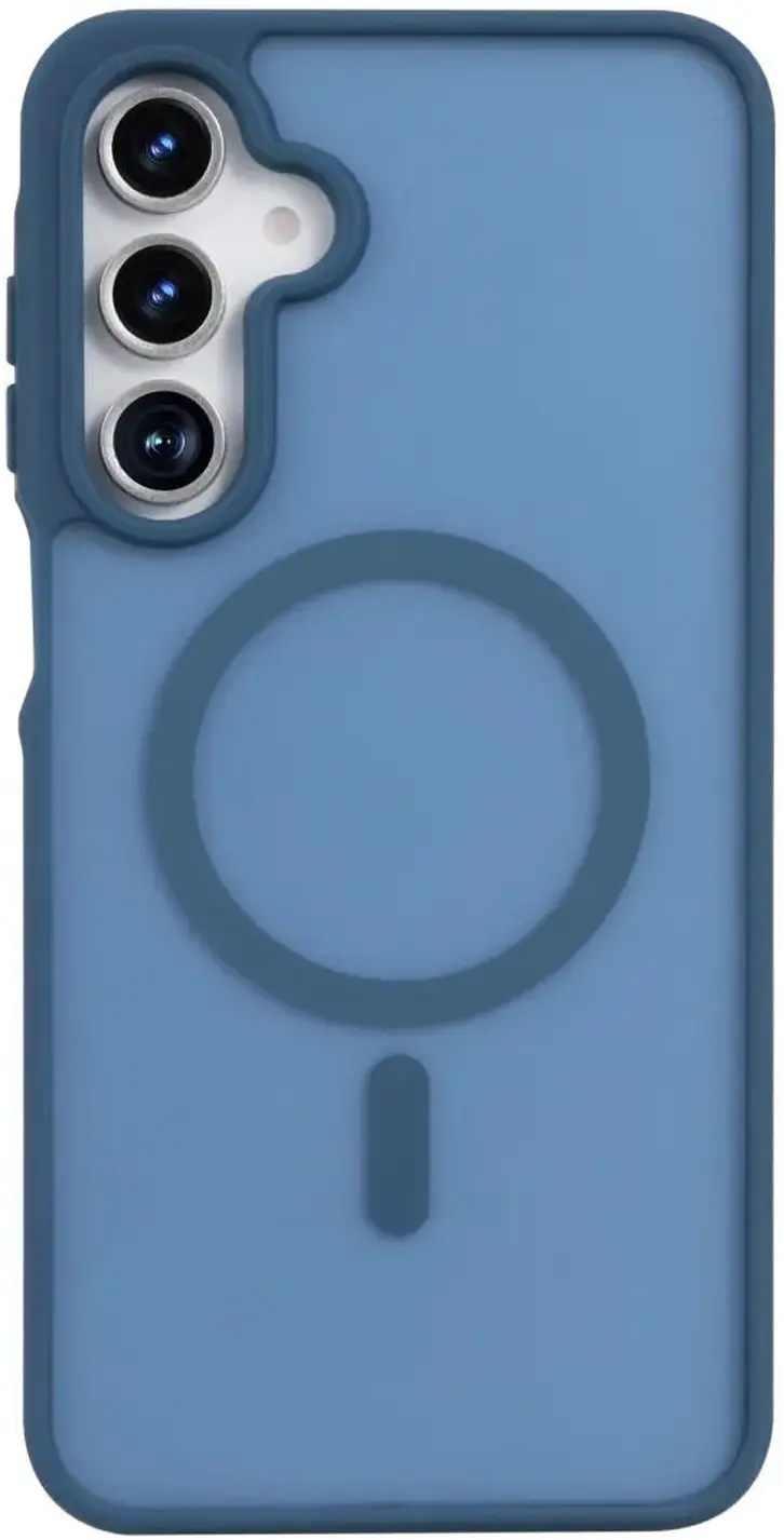 Samsung Galaxy A18 Hybrid Hoesje met MagSafe Back Cover Matte Blauw afbeelding 2
