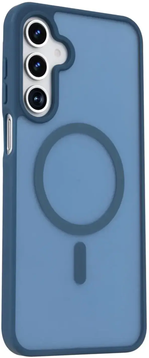 Samsung Galaxy A18 Hybrid Hoesje met MagSafe Back Cover Matte Blauw afbeelding 4