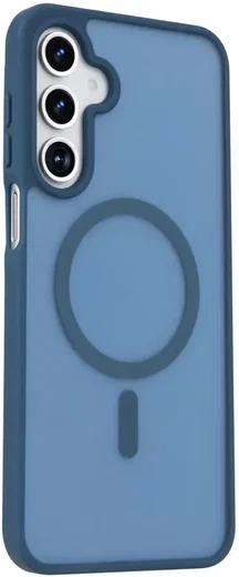 Samsung Galaxy A18 Hybrid Hoesje met MagSafe Back Cover Matte Blauw afbeelding 4