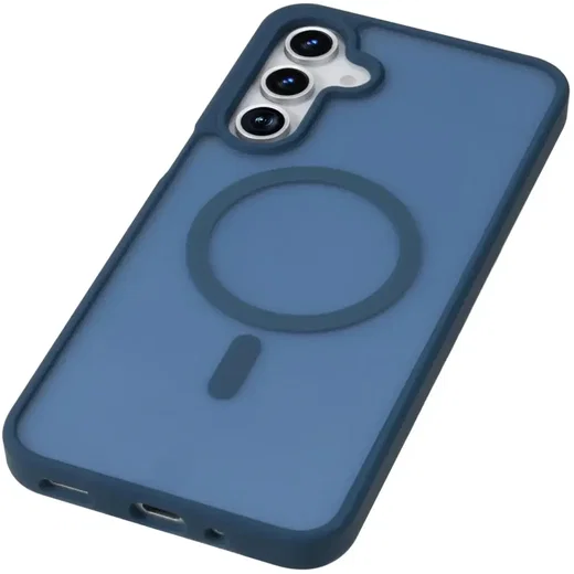 Samsung Galaxy A18 Hybrid Hoesje met MagSafe Back Cover Matte Blauw afbeelding 8