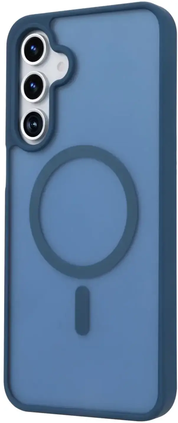 Samsung Galaxy A18 Hybrid Hoesje met MagSafe Back Cover Matte Blauw afbeelding 7