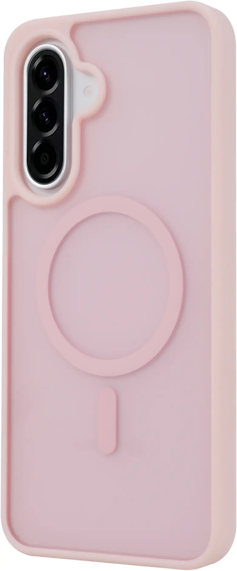 Samsung Galaxy A18 Hybrid Hoesje met MagSafe Back Cover Matte Roze afbeelding 4