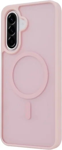 Samsung Galaxy A18 Hybrid Hoesje met MagSafe Back Cover Matte Roze afbeelding 4