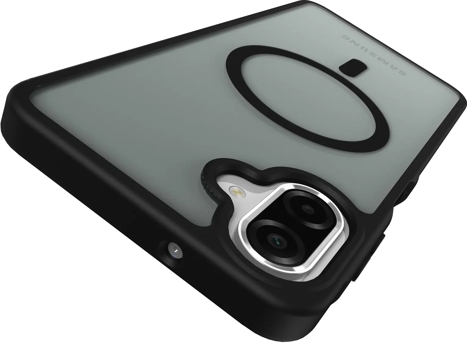 Samsung Galaxy A08 Hybrid Hoesje met MagSafe Back Cover Matte Zwart afbeelding 11