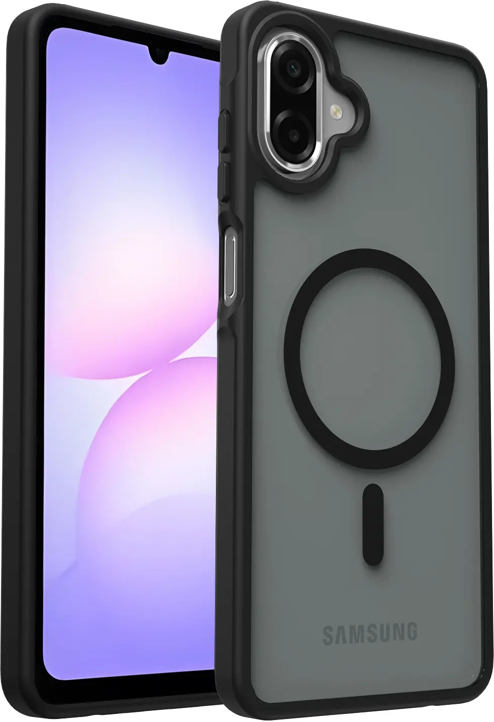 Samsung Galaxy A08 Hybrid Hoesje met MagSafe Back Cover Matte Zwart afbeelding 1