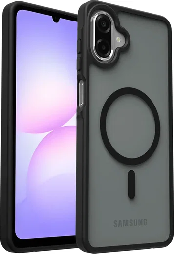Samsung Galaxy A08 Hybrid Hoesje met MagSafe Back Cover Matte Zwart afbeelding 1