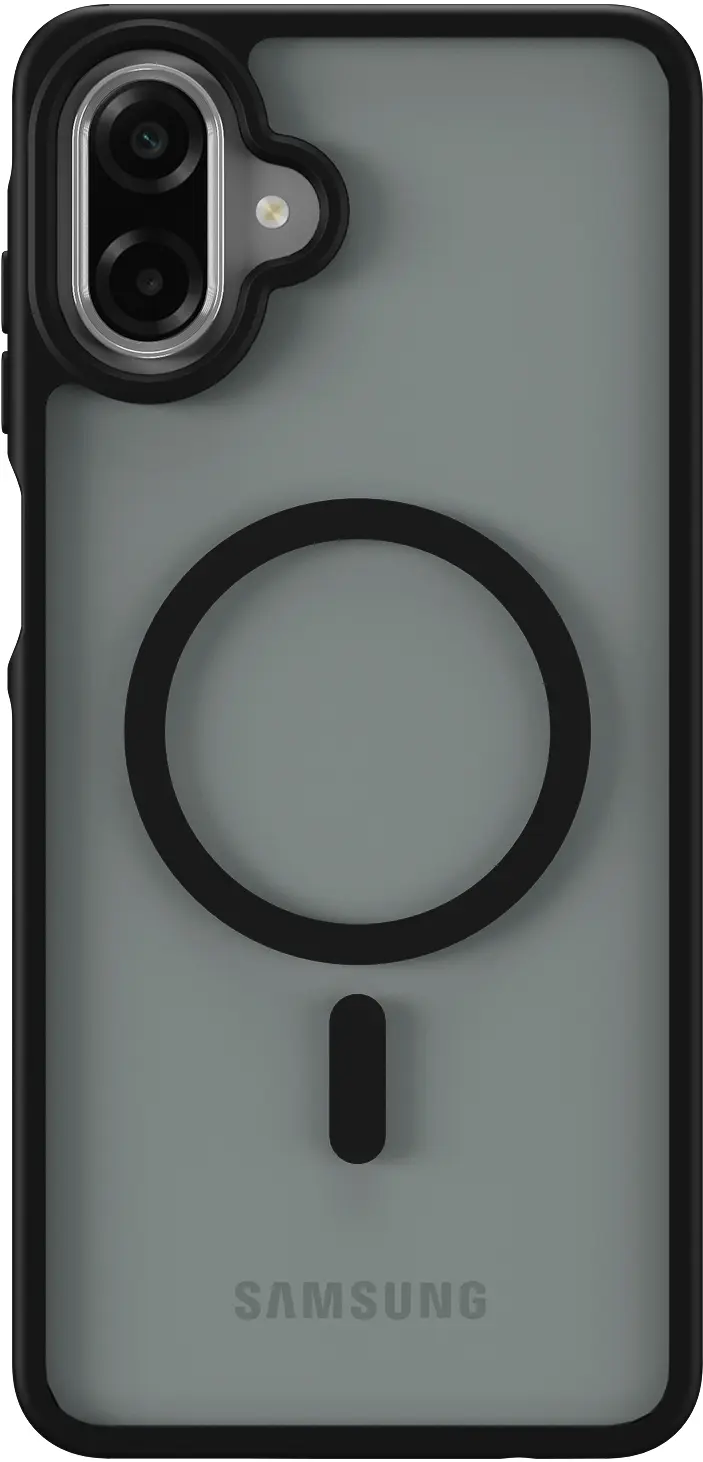 Samsung Galaxy A08 Hybrid Hoesje met MagSafe Back Cover Matte Zwart afbeelding 3