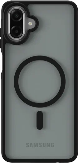 Samsung Galaxy A08 Hybrid Hoesje met MagSafe Back Cover Matte Zwart afbeelding 3