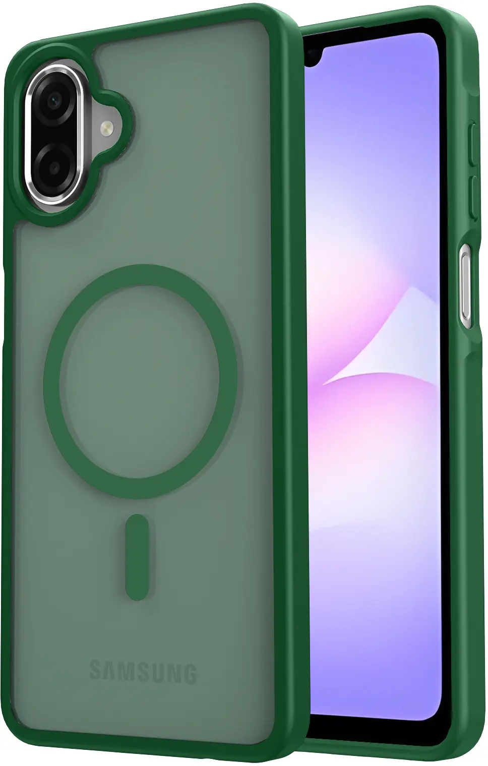 Samsung Galaxy A08 Hybrid Hoesje met MagSafe Back Cover Matte Groen afbeelding 2