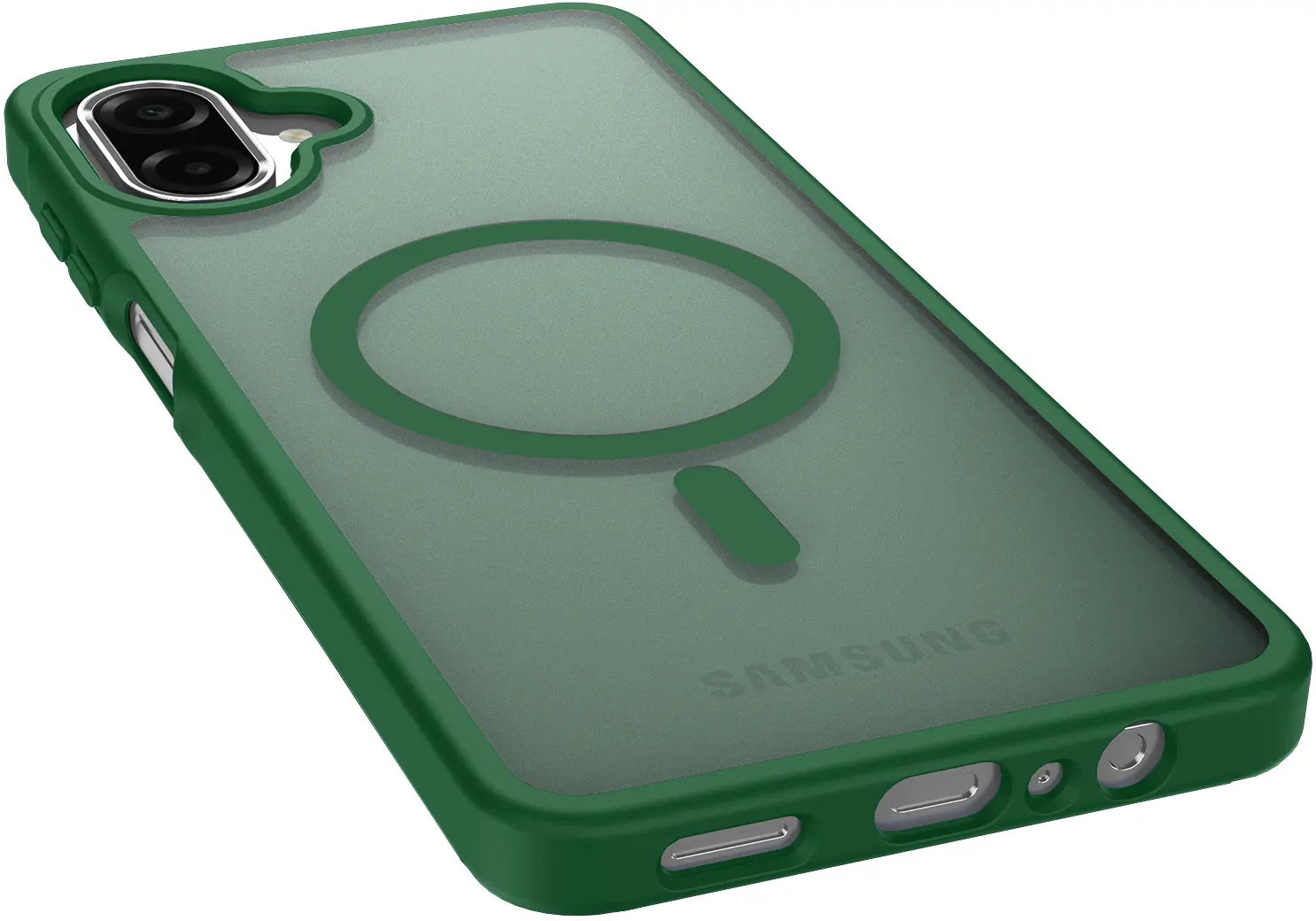 Samsung Galaxy A08 Hybrid Hoesje met MagSafe Back Cover Matte Groen afbeelding 10