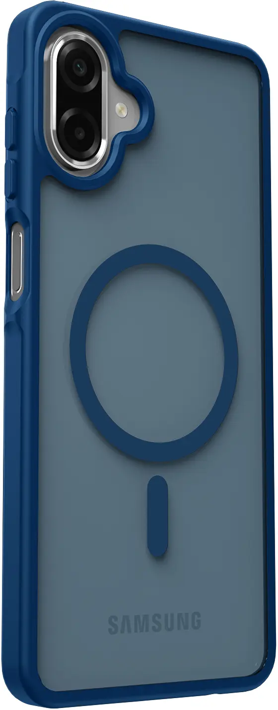 Samsung Galaxy A08 Hybrid Hoesje met MagSafe Back Cover Matte Blauw afbeelding 5