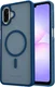 Samsung Galaxy A08 Hybrid Hoesje met MagSafe Back Cover Matte Blauw afbeelding 2
