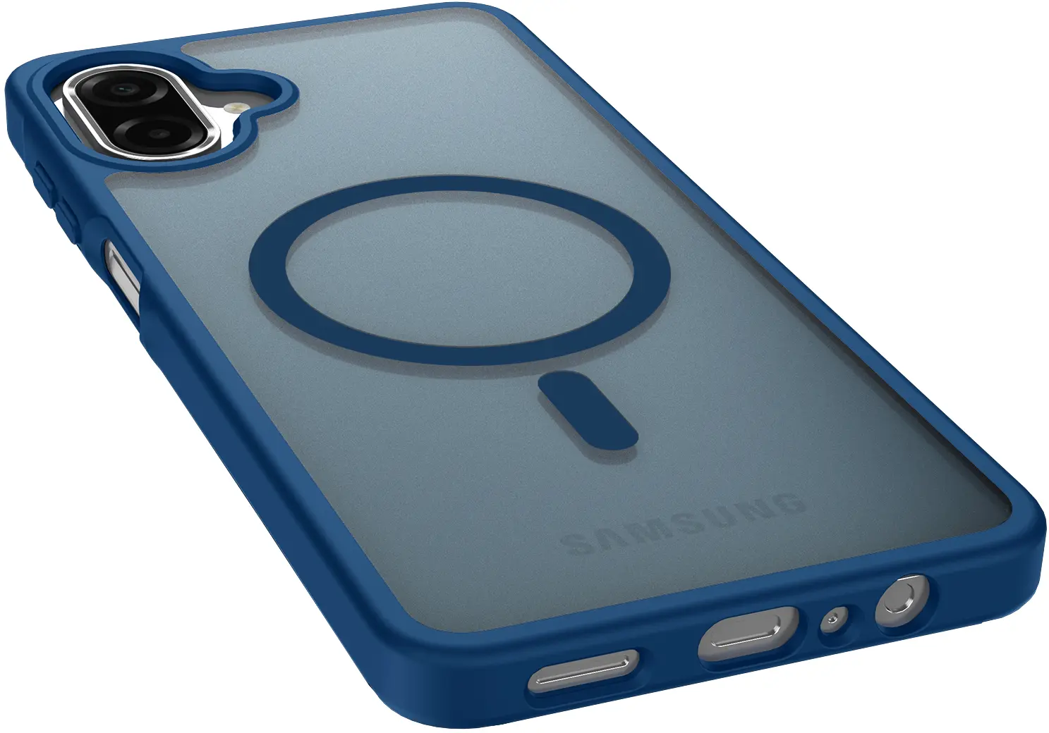 Samsung Galaxy A08 Hybrid Hoesje met MagSafe Back Cover Matte Blauw afbeelding 10