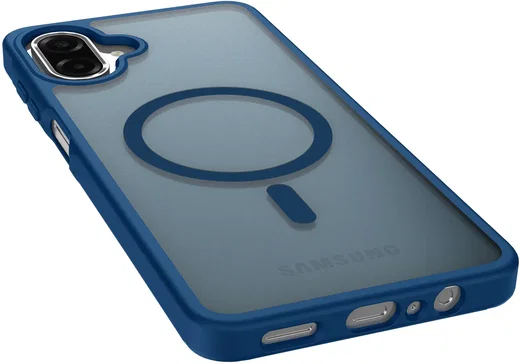 Samsung Galaxy A08 Hybrid Hoesje met MagSafe Back Cover Matte Blauw afbeelding 10