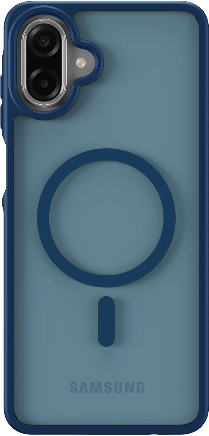Samsung Galaxy A08 Hybrid Hoesje met MagSafe Back Cover Matte Blauw afbeelding 3