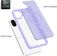 Samsung Galaxy A08 Hybrid Hoesje met MagSafe Back Cover Matte Paars afbeelding 4