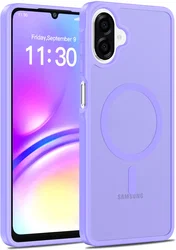 Samsung Galaxy A08 Hybrid Hoesje met MagSafe Back Cover Matte Paars afbeelding