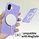 Samsung Galaxy A08 Hybrid Hoesje met MagSafe Back Cover Matte Paars afbeelding 5