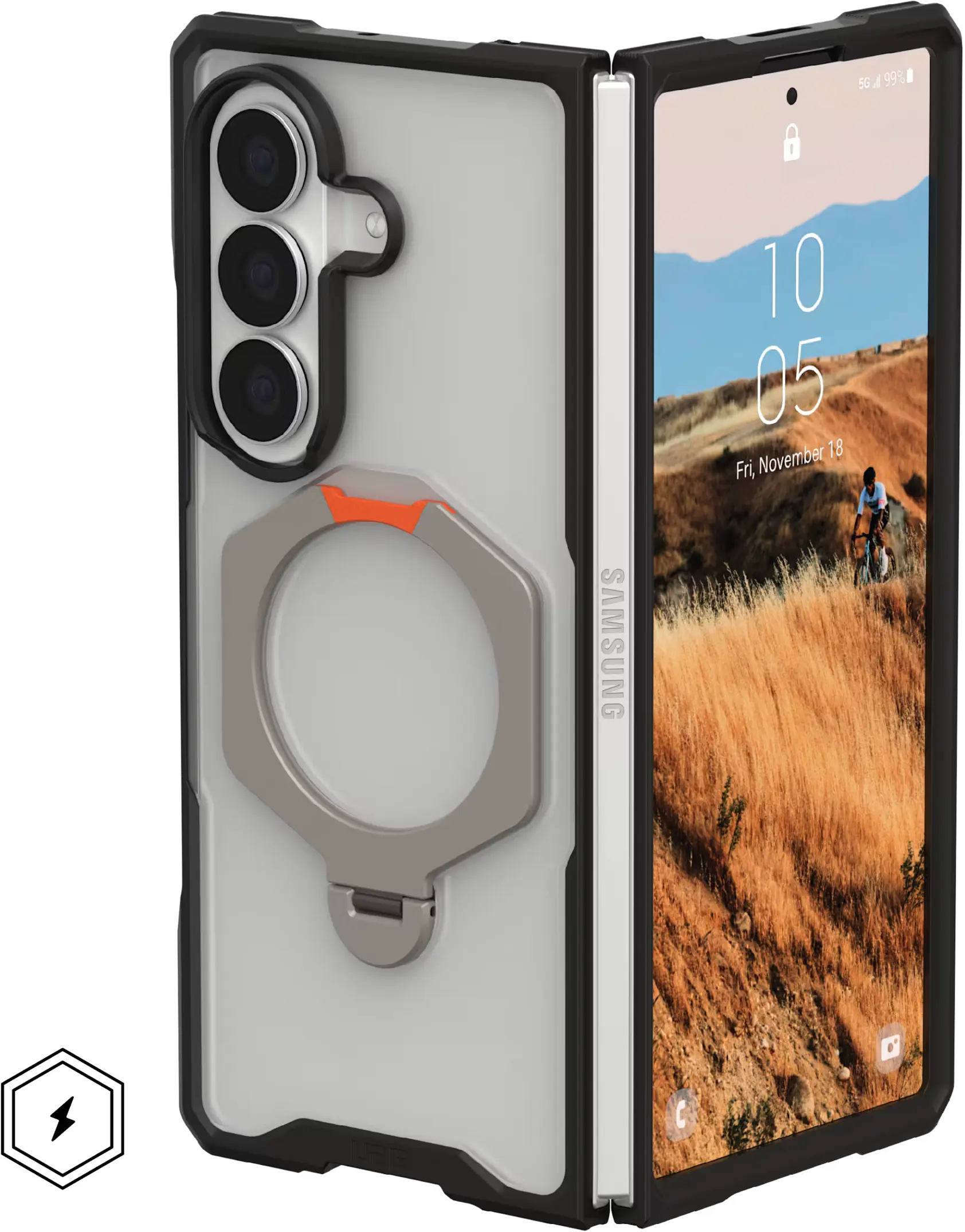 UAG Mouve XTE Samsung Galaxy Z Fold 8 Ultra MagSafe Hoesje met Kickstand Ice afbeelding 1