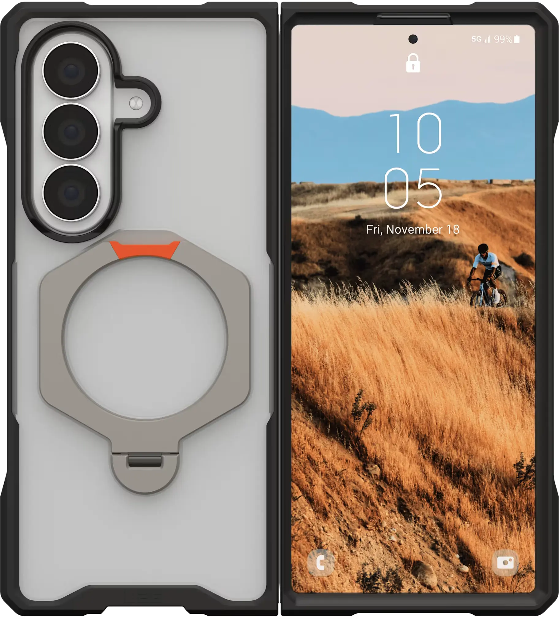 UAG Mouve XTE Samsung Galaxy Z Fold 8 Ultra MagSafe Hoesje met Kickstand Ice afbeelding 2