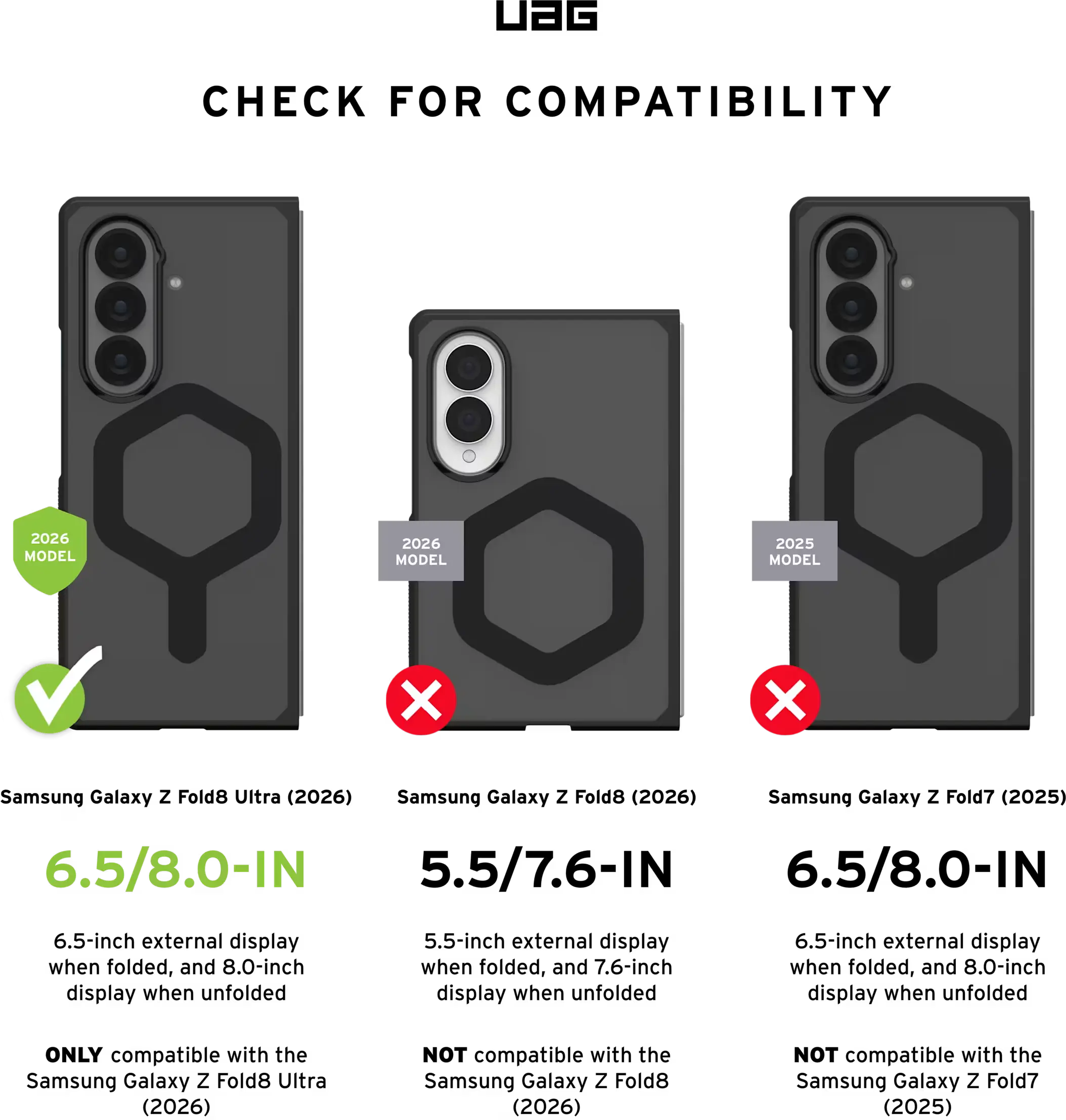 UAG Mouve XTE Samsung Galaxy Z Fold 8 Ultra MagSafe Hoesje met Kickstand Ice afbeelding 4